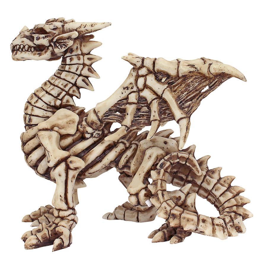 Corpus Crux Gothic Dragon Skeleton Statue