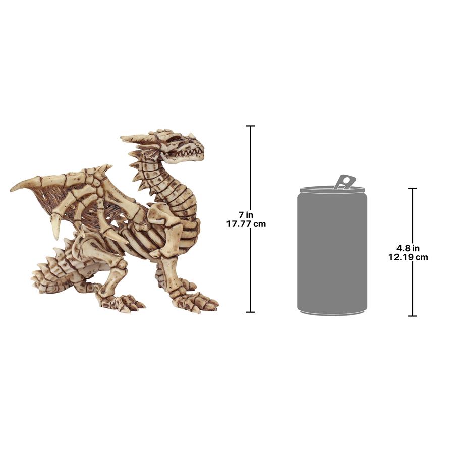 Corpus Crux Gothic Dragon Skeleton Statue