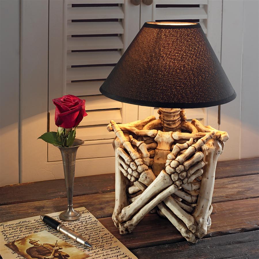 Rest in Pieces Gothic Skeleton Table Lamp