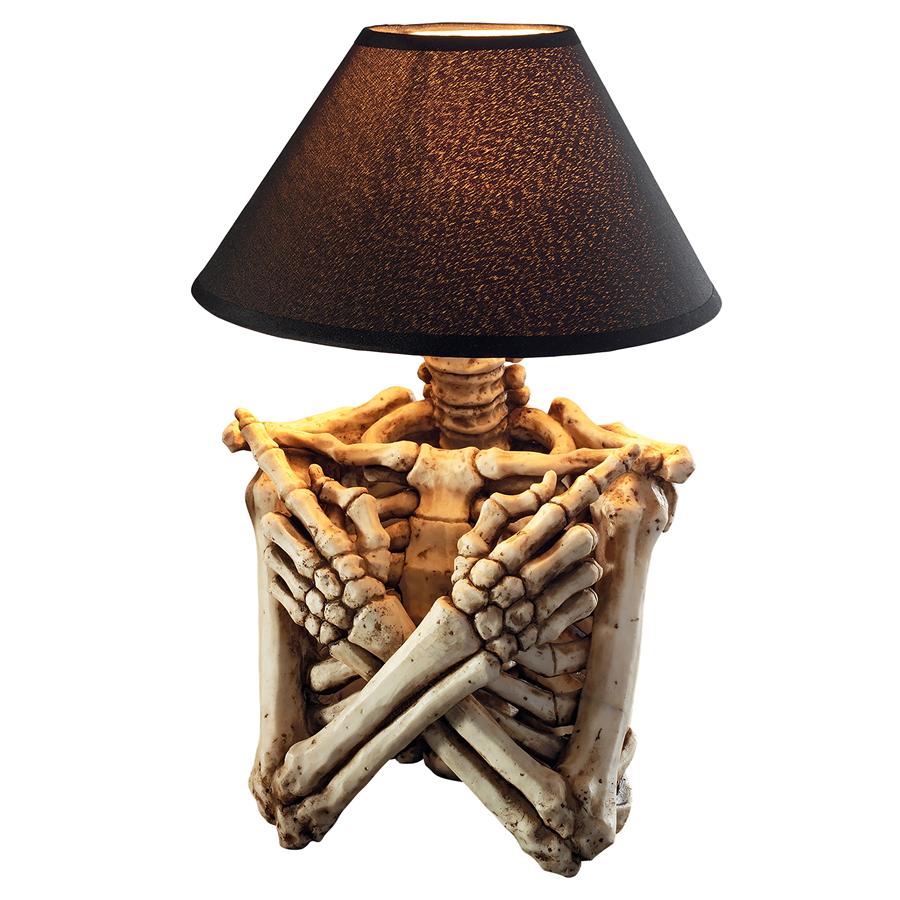 Rest in Pieces Gothic Skeleton Table Lamp