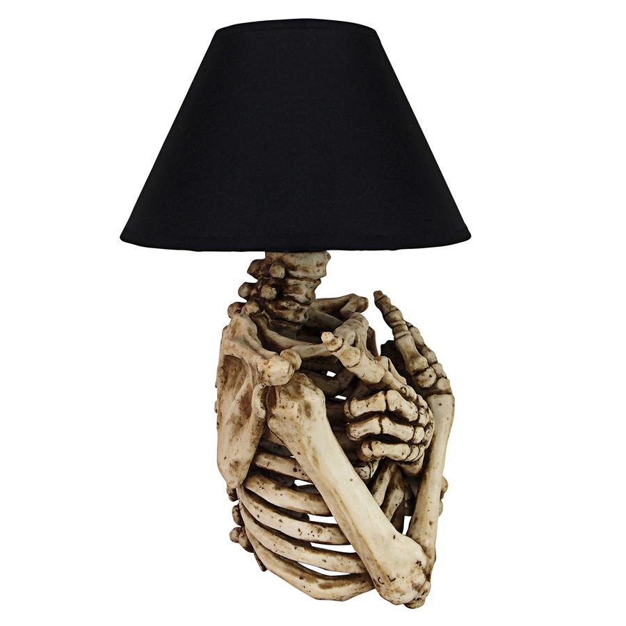 Rest in Pieces Gothic Skeleton Table Lamp