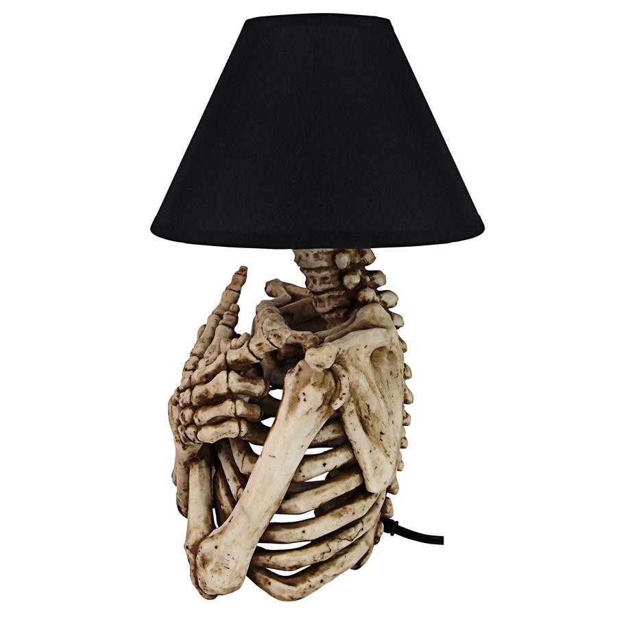 Rest in Pieces Gothic Skeleton Table Lamp