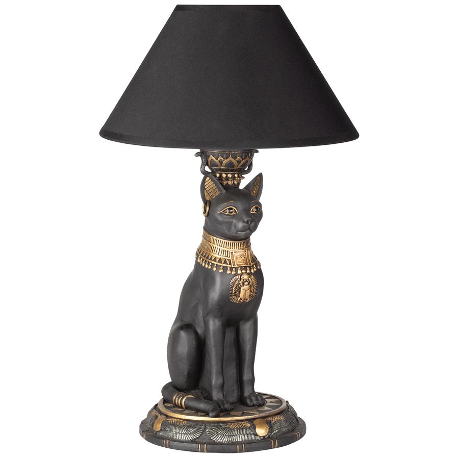 Royal Cat Goddess Bastet Sculptural Table Lamp: Each