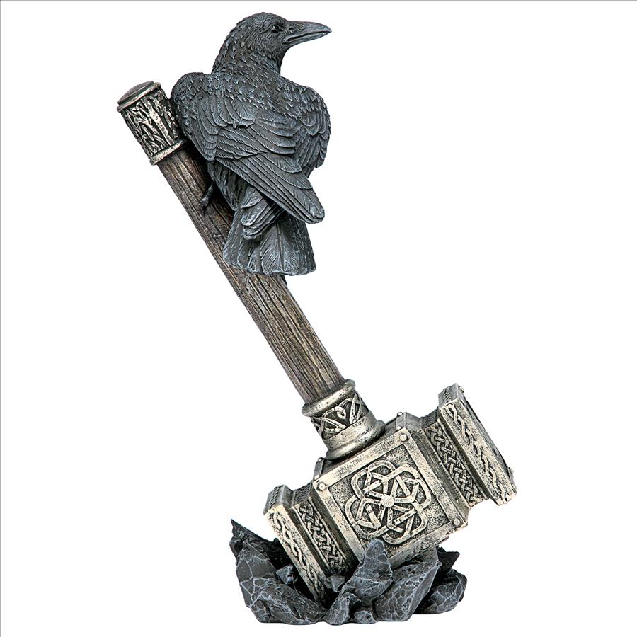 Raven Guardian of Thor’s Thunder Hammer Statue