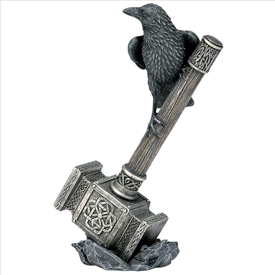 Raven Guardian of Thor’s Thunder Hammer Statue