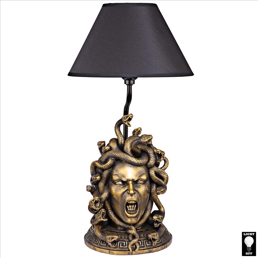 Medusa the Greek Snake-Haired Gorgon Sculptural Table Lamp