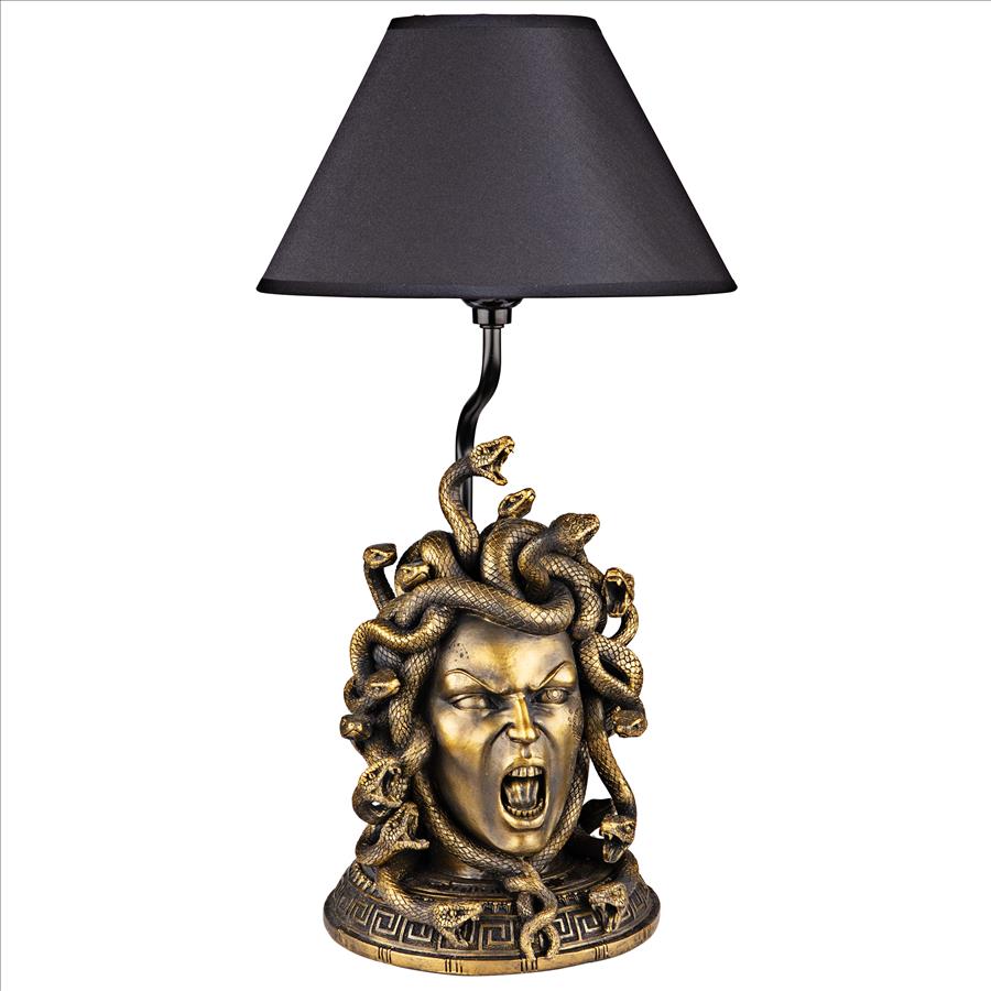 Medusa the Greek Snake-Haired Gorgon Sculptural Table Lamp