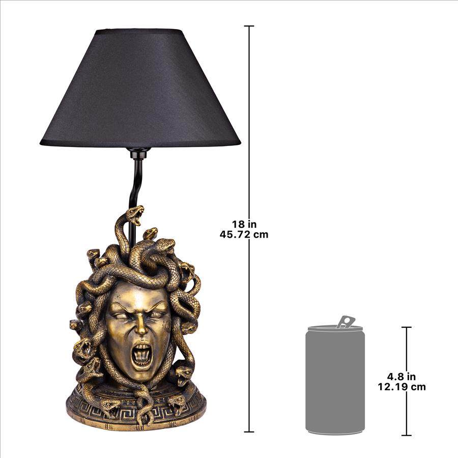 Medusa the Greek Snake-Haired Gorgon Sculptural Table Lamp