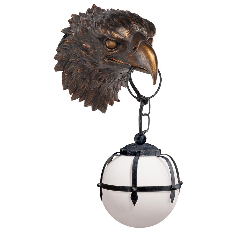 Enlightening Freedom Bald Eagle Sculptural Electric Wall Sconce: Each