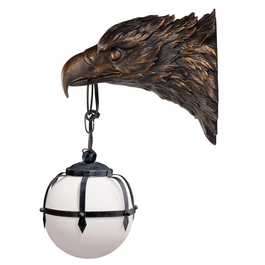 Enlightening Freedom Bald Eagle Sculptural Electric Wall Sconce: Each