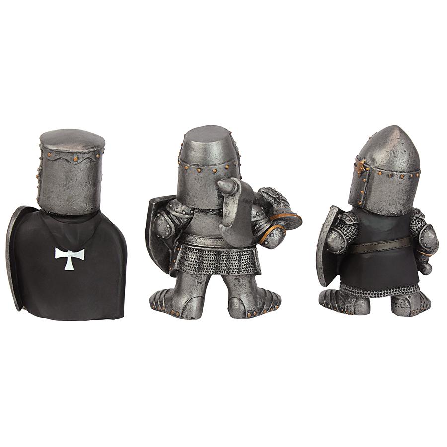 Wee Medieval Crusader Knights of the Gothic Realm Statue Set