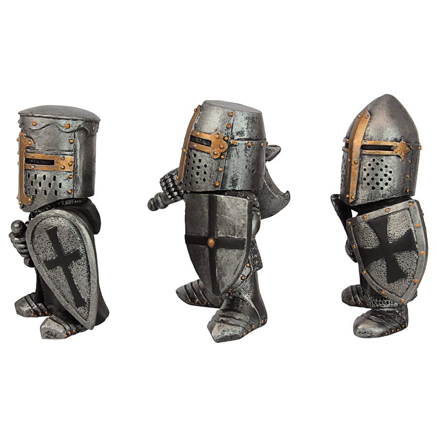 Wee Medieval Crusader Knights of the Gothic Realm Statue Set