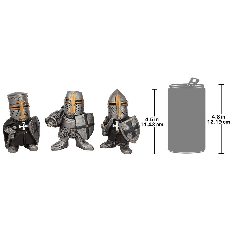 Wee Medieval Crusader Knights of the Gothic Realm Statue Set