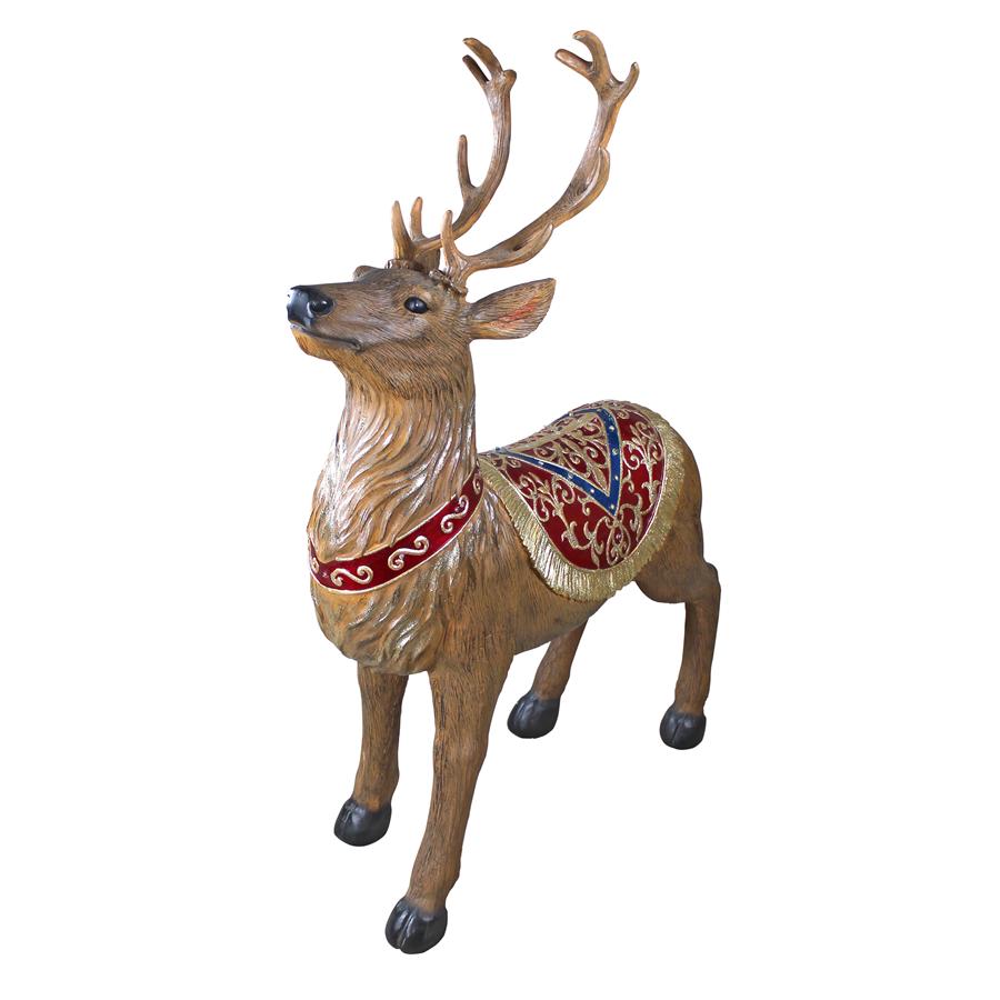 Santa's North Pole Illuminated Reindeer Holiday Statue