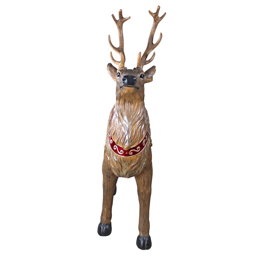 Santa's North Pole Illuminated Reindeer Holiday Statue