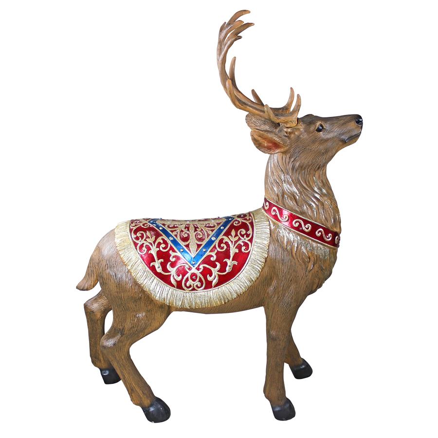 Santa's North Pole Illuminated Reindeer Holiday Statue