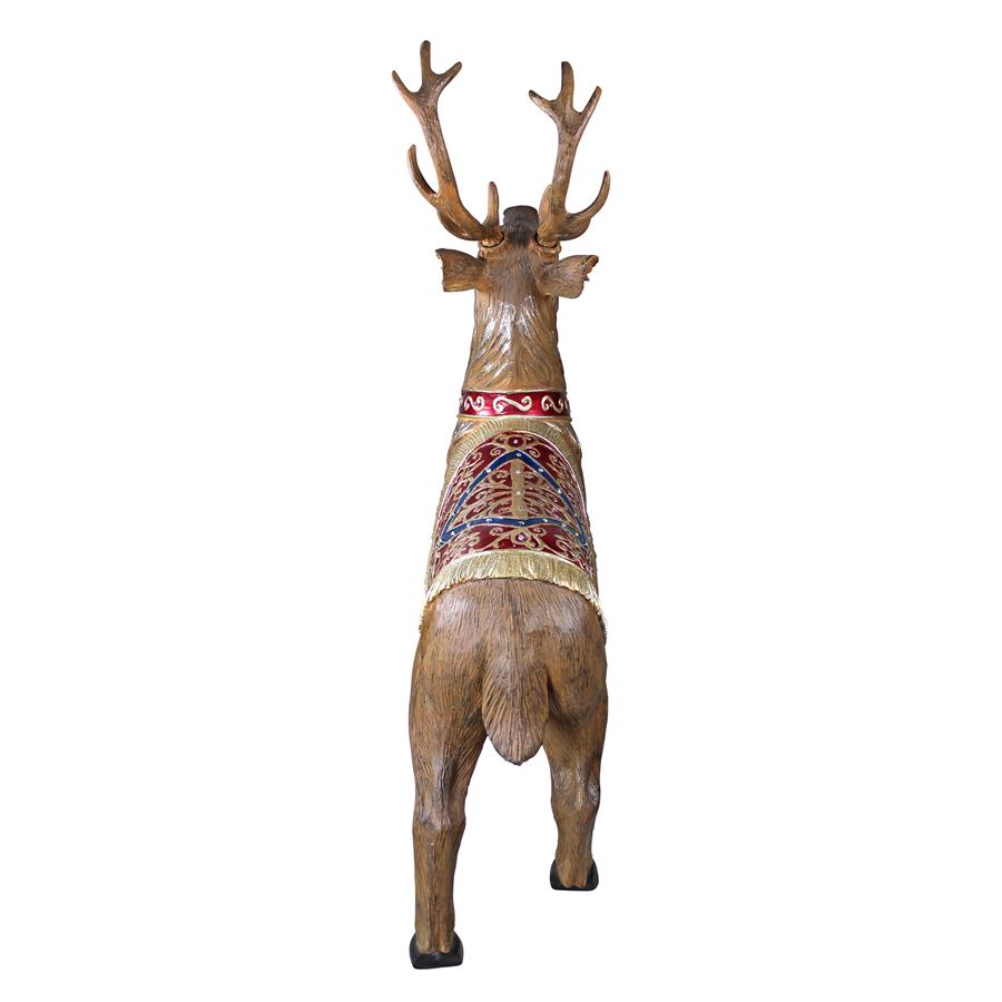 Santa's North Pole Illuminated Reindeer Holiday Statue