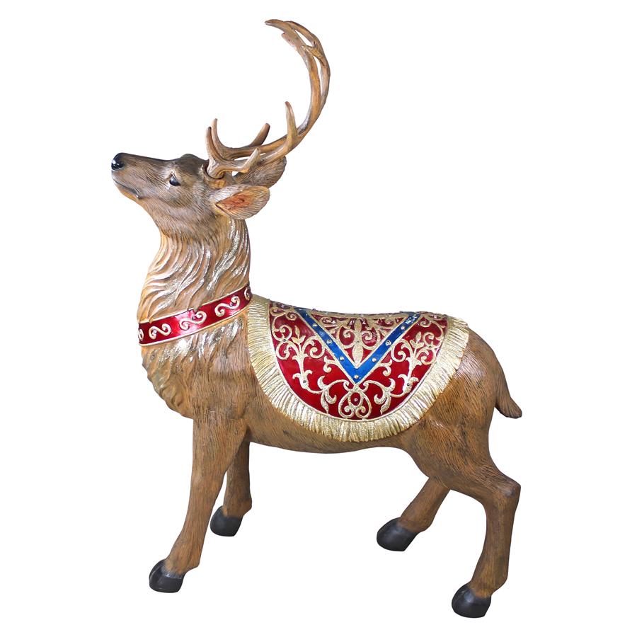 Santa's North Pole Illuminated Reindeer Holiday Statue