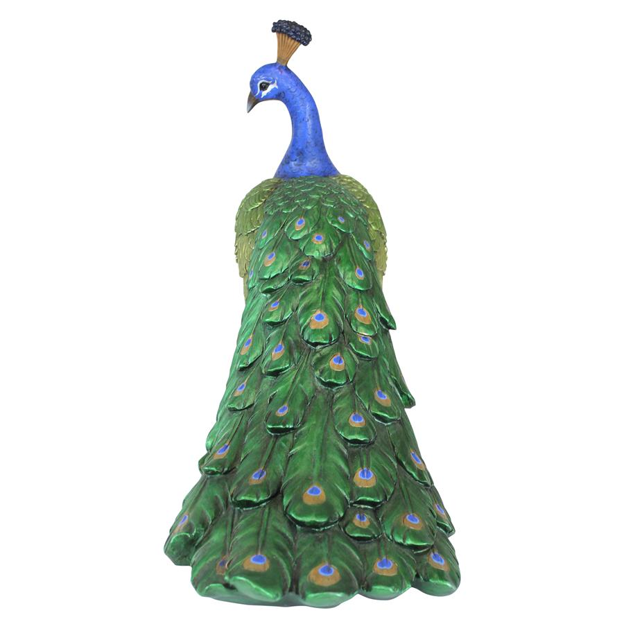 The Regal Peacock Garden Sculpture: Large