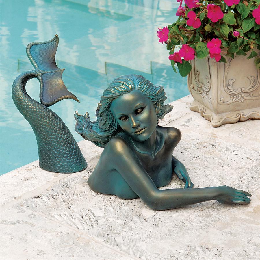 Meara, the Mermaid Sculptural Garden Swimmer