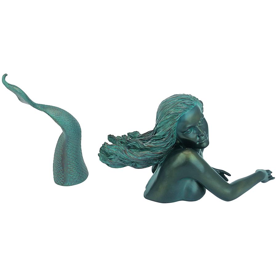 Meara, the Mermaid Sculptural Garden Swimmer