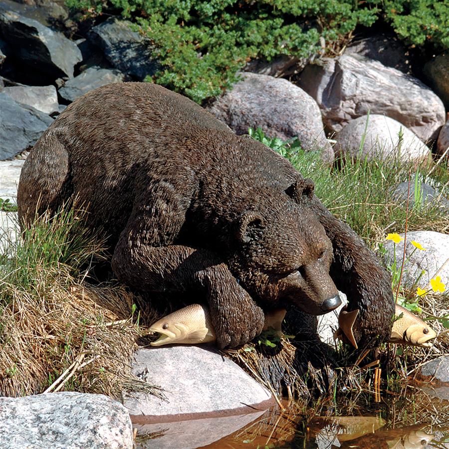 Catch of the Day Grand Bear Sculpture