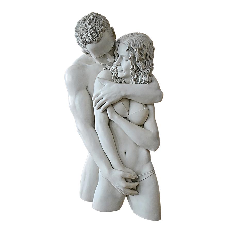 Engulfing Embrace Lovers Wall Sculpture