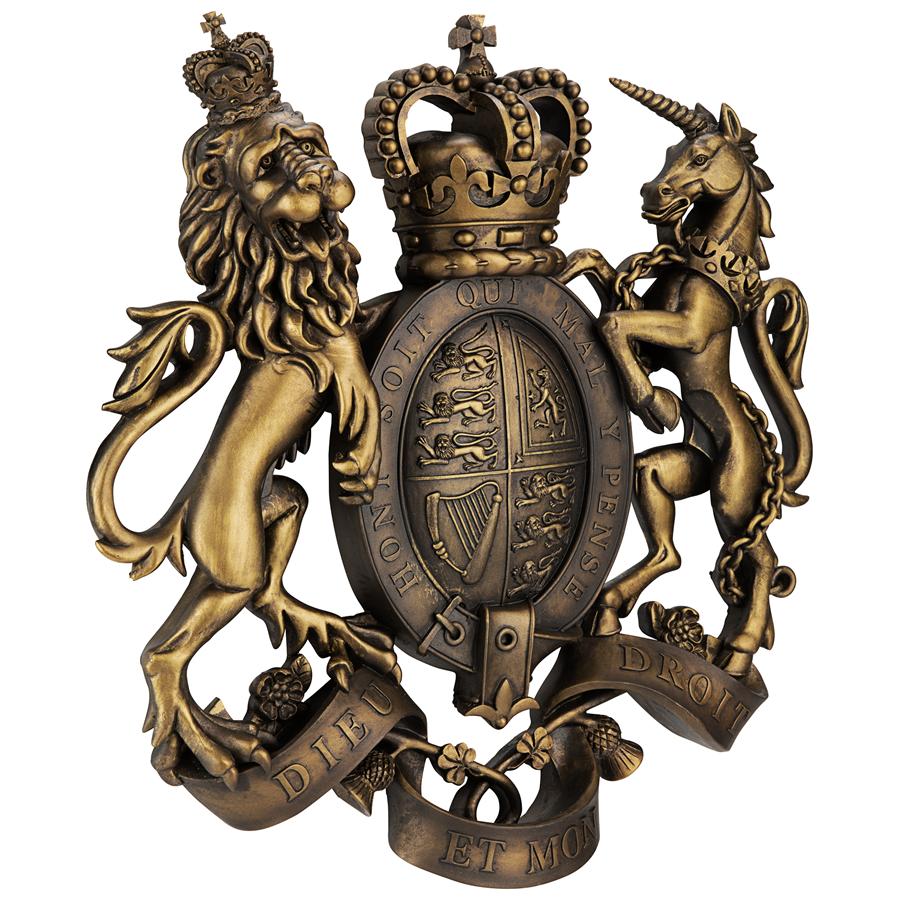 Royal Coat of Arms of Great Britain Wall Sculpture