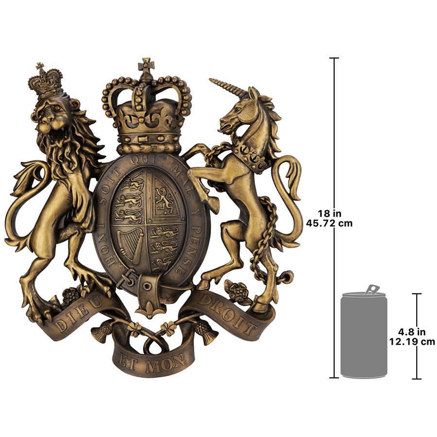 Royal Coat of Arms of Great Britain Wall Sculpture