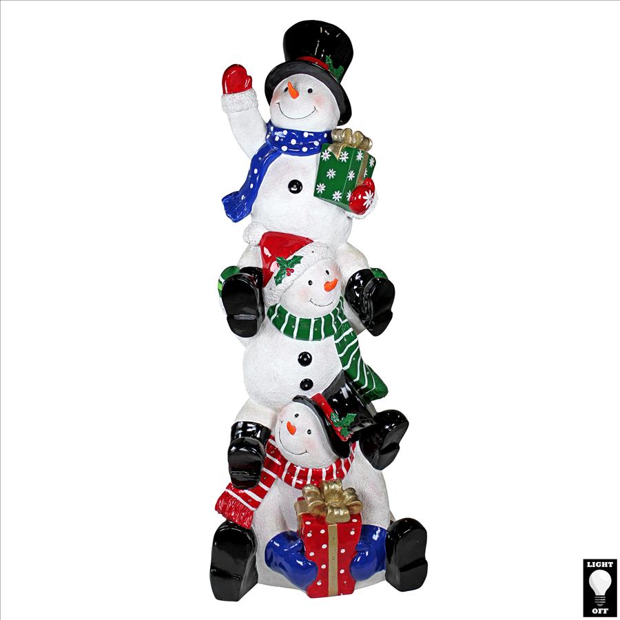 SnowBro's Illuminated Snowman Holiday Statue: Giant