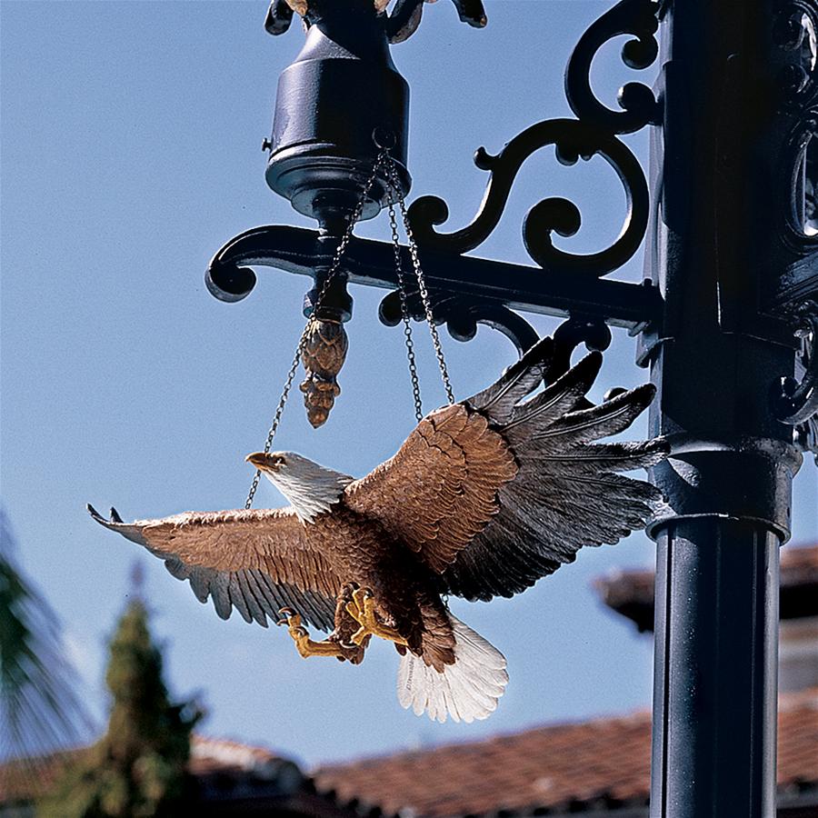 Flight of Freedom Hanging Eagle Sculpture: Each