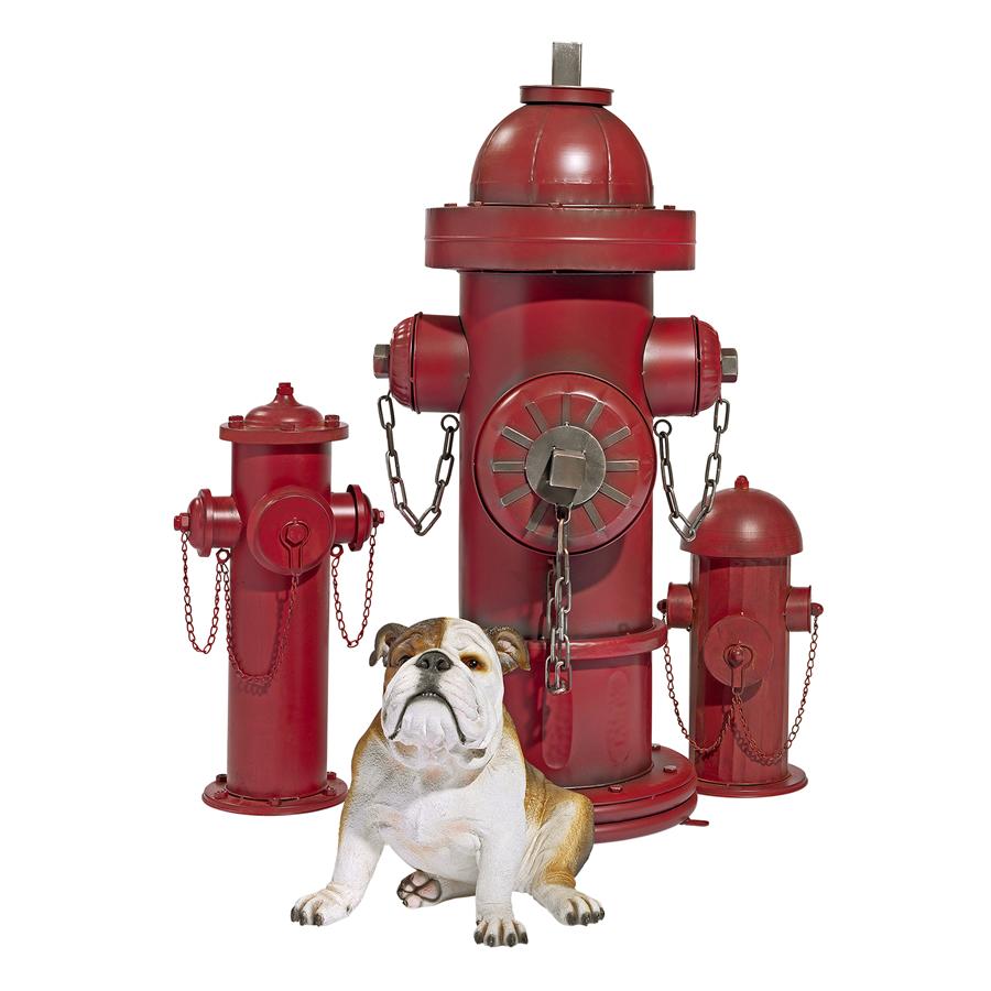 Vintage Metal Fire Hydrant Statue: Large