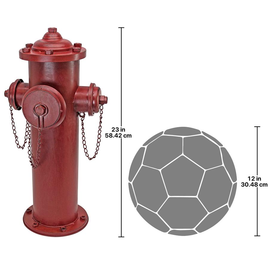 Vintage Metal Fire Hydrant Statue: Large