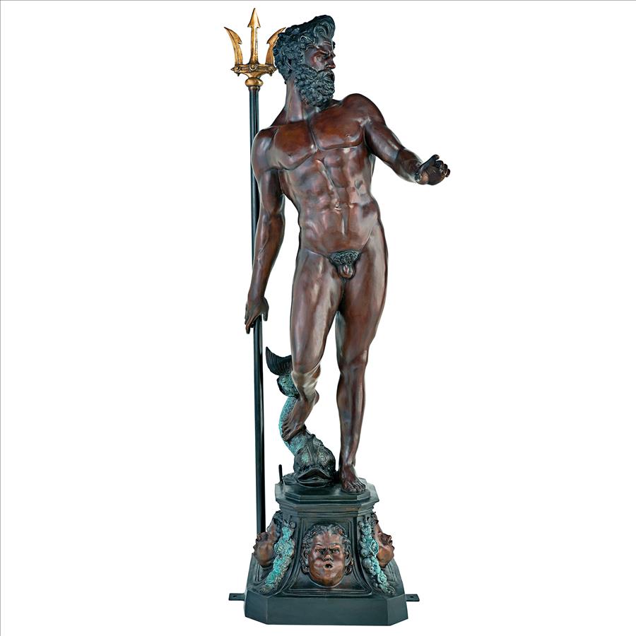 Poseidon God of the Sea Cast Bronze Garden Statue