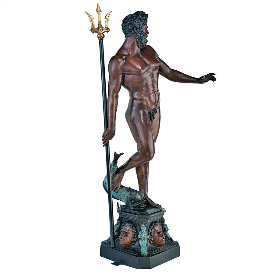 Poseidon God of the Sea Cast Bronze Garden Statue