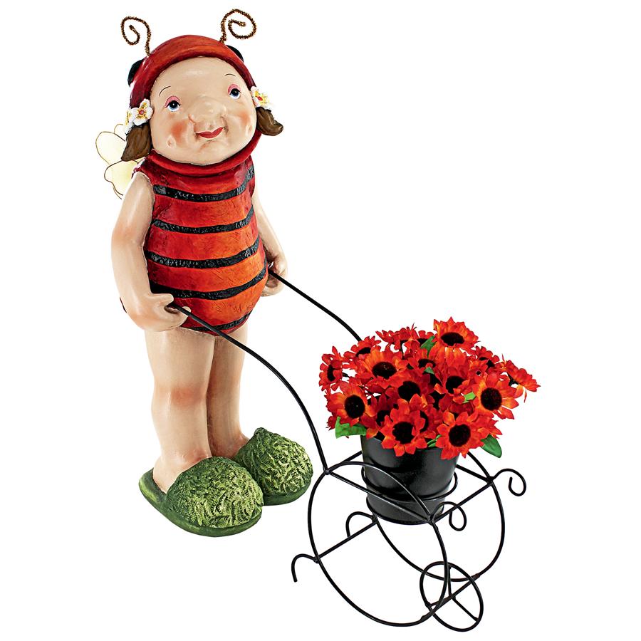 Polly the Lady Bug Fairy Garden Helper Statue