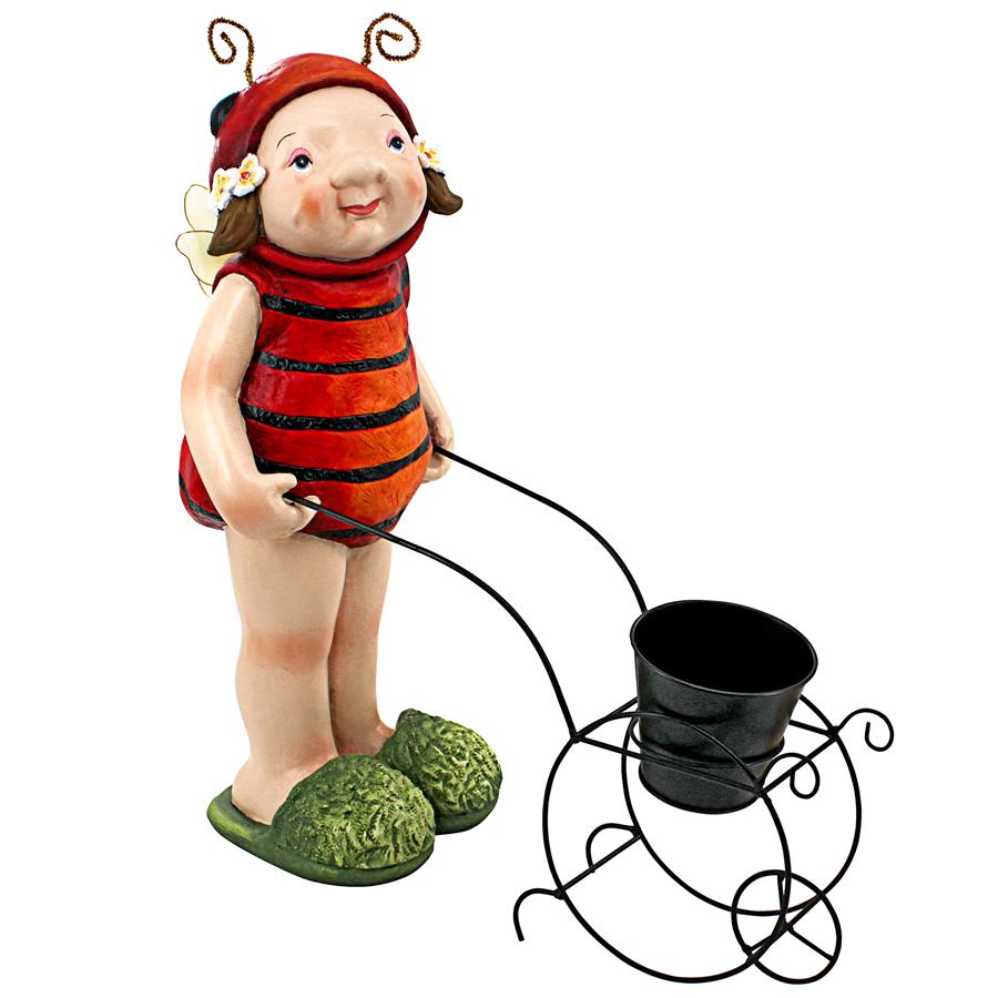 Polly the Lady Bug Fairy Garden Helper Statue