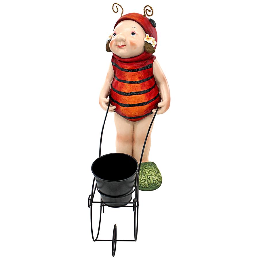 Polly the Lady Bug Fairy Garden Helper Statue