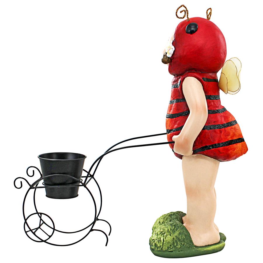 Polly the Lady Bug Fairy Garden Helper Statue