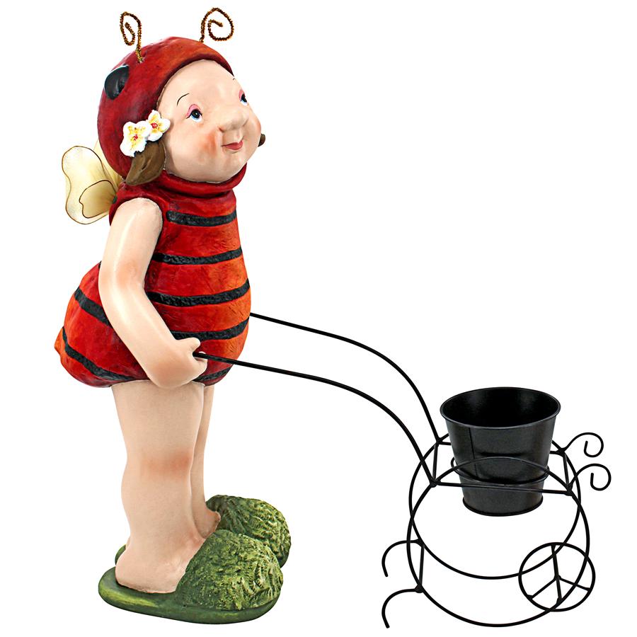 Polly the Lady Bug Fairy Garden Helper Statue