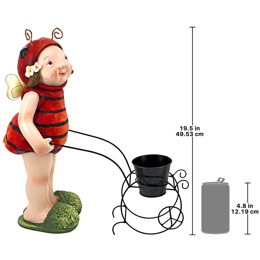 Polly the Lady Bug Fairy Garden Helper Statue