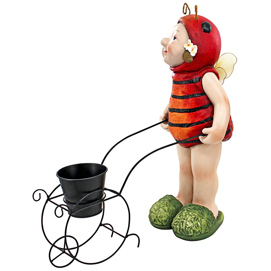 Polly the Lady Bug Fairy Garden Helper Statue