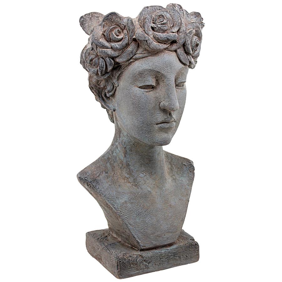 Flora, Roman Nymph of Flowers Sculptural Head Planter