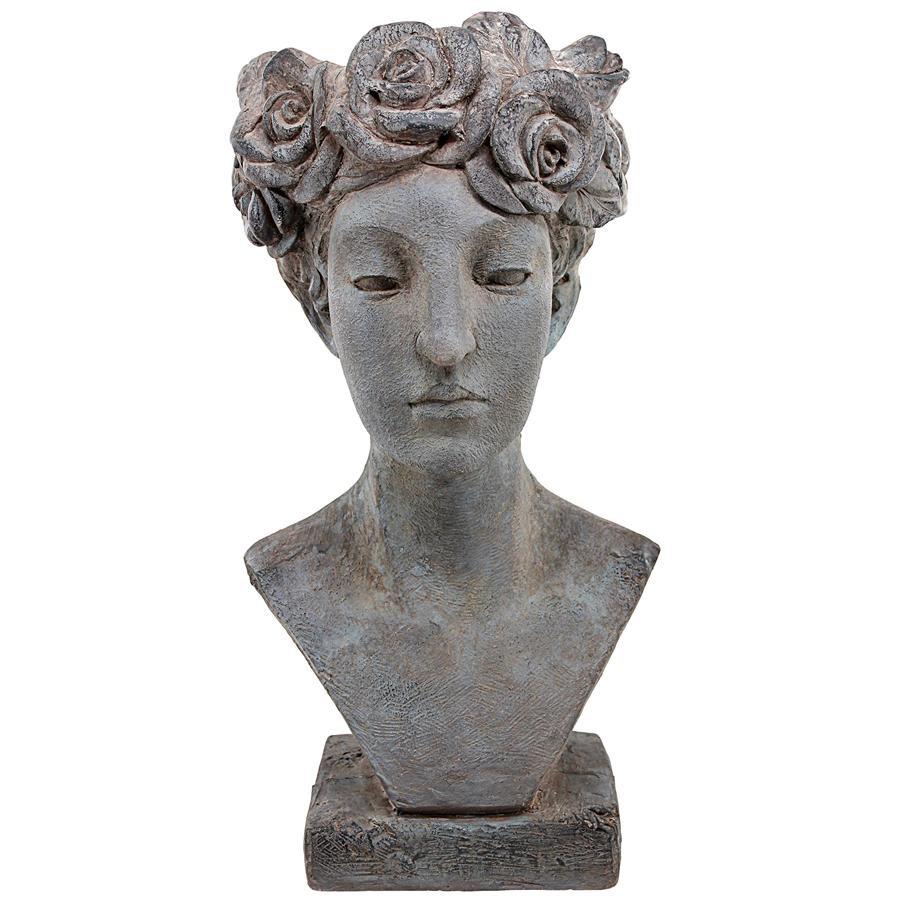 Flora, Roman Nymph of Flowers Sculptural Head Planter