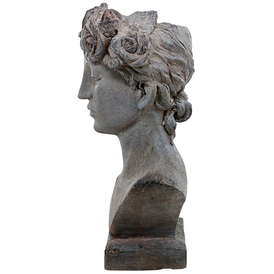 Flora, Roman Nymph of Flowers Sculptural Head Planter