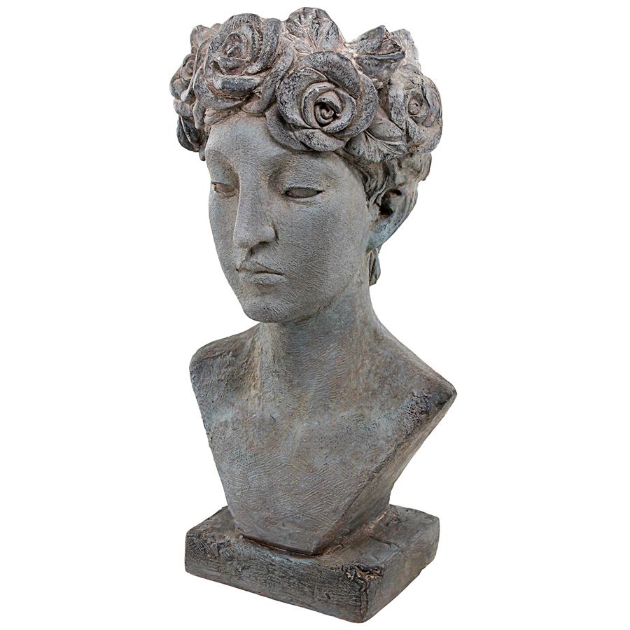 Flora, Roman Nymph of Flowers Sculptural Head Planter