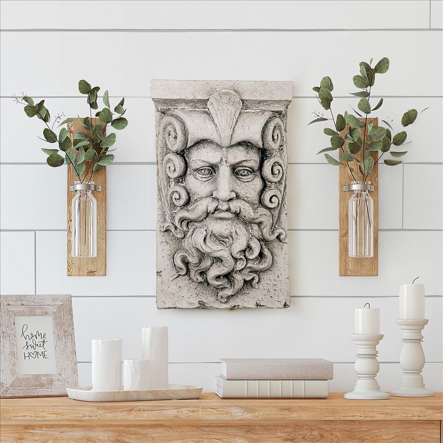 Poseidon, Greek God of the Sea Wall Sculpture