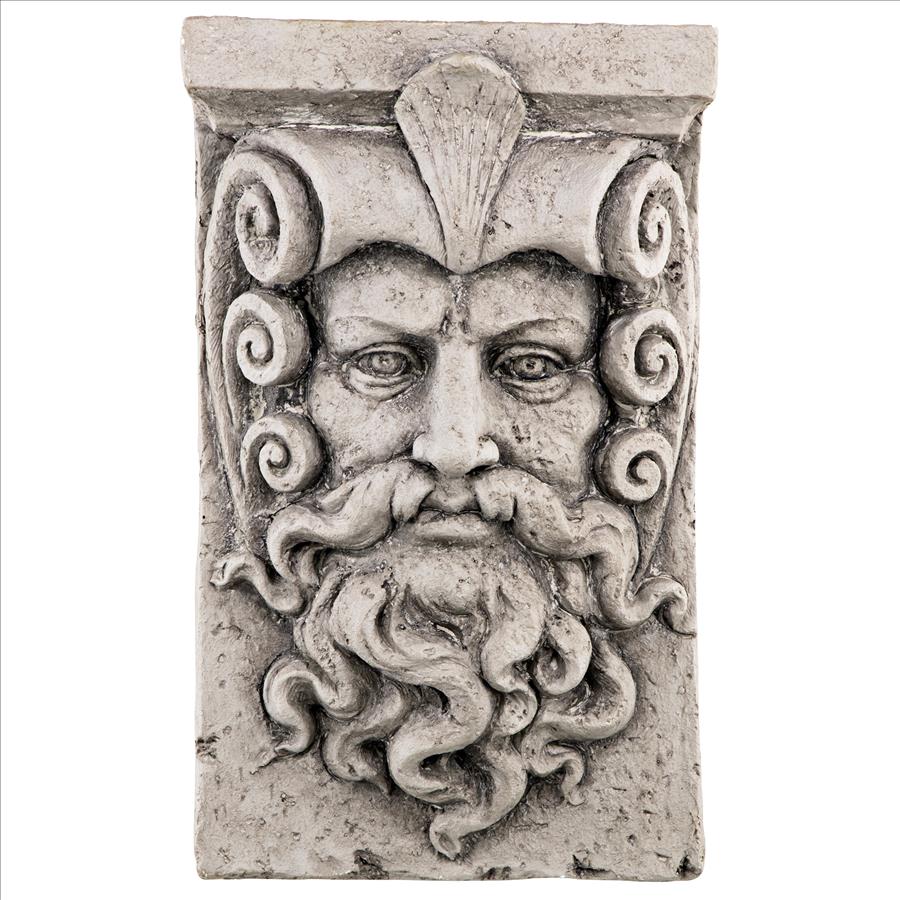 Poseidon, Greek God of the Sea Wall Sculpture