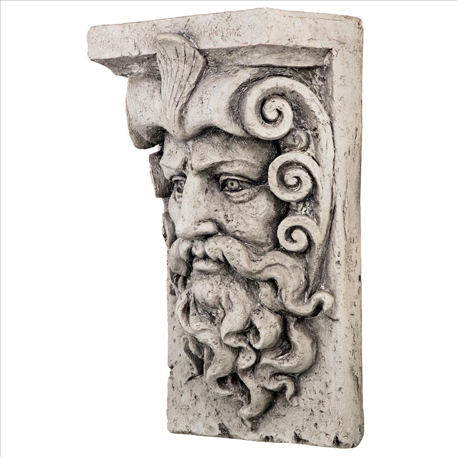 Poseidon, Greek God of the Sea Wall Sculpture