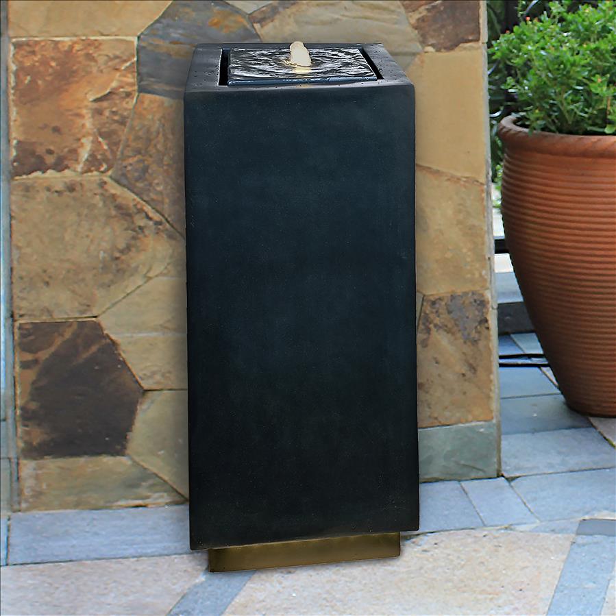 Modern Columnar Bubbling Garden Fountain